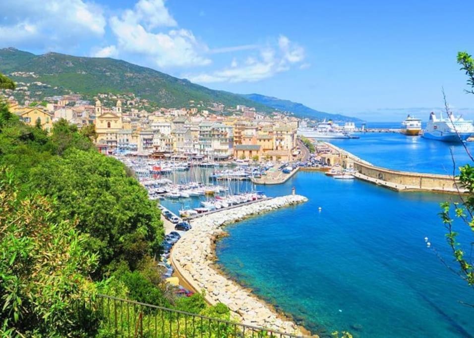 Charmant Studio Climatise Avec Parking, Au Coeur De Pietranera, Plage A 500M, Bastia A 2Km Ville-di-Pietrabugno Exterior photo
